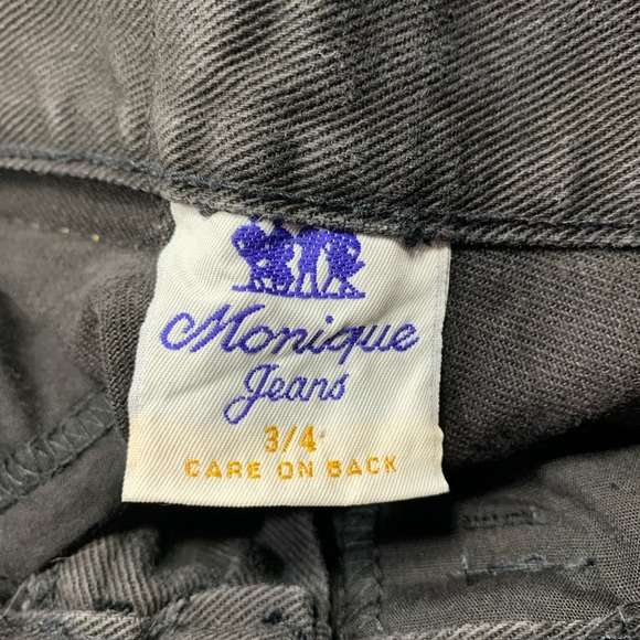 Vintage 90s black straight leg jeans with multicolor bling - Picture 7 of 9